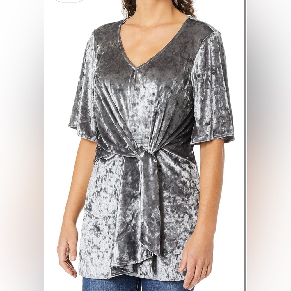 LYSSE Crushed Velvet Tunic Top